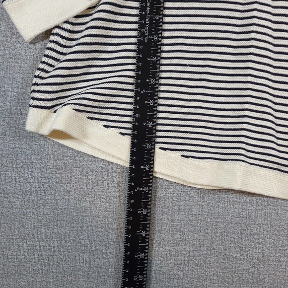 Talbots Sweater Womens Large Petite Ivory Blue Ladies Top LP - Picture 10 of 12